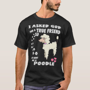 Cute Christmas Poodle Gift for Poodle Girl Dog Po T-Shirt