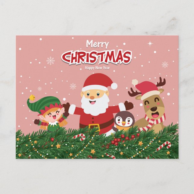 Cute Christmas Postcard (Front)