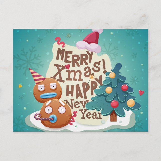 Cute Christmas Postcard (Front)