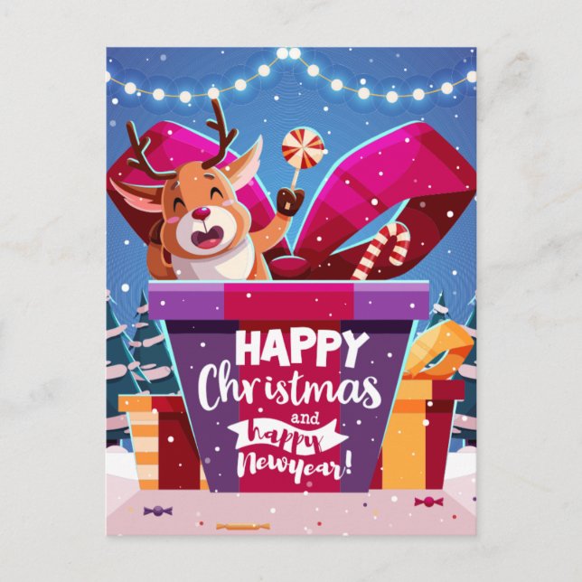 Cute Christmas Postcard (Front)