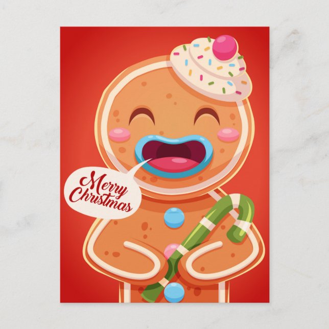 Cute Christmas Postcard (Front)