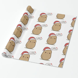 Cute Christmas Potato Wrapping Paper