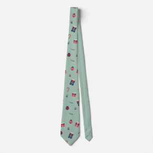 Cute Christmas Presents Ornaments Pattern Neck Tie