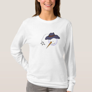 Cute Christmas Primitive Snowman T-Shirt