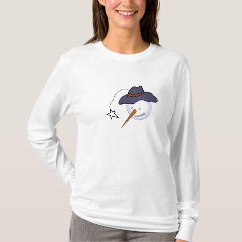 Cute Christmas Primitive Snowman T_Shirt