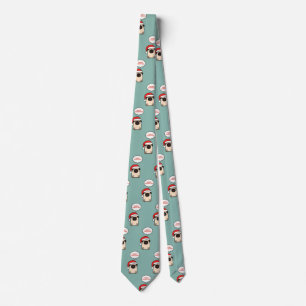 Cute Christmas Pug Neck Tie