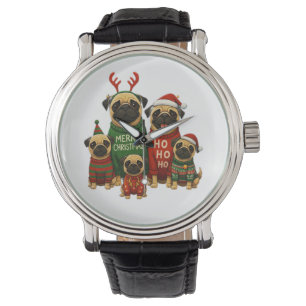 🎄 Cute Christmas Pugs in Festive Sweaters  Watch