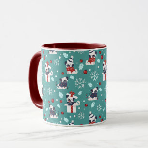 Cute Christmas Pugs Mug