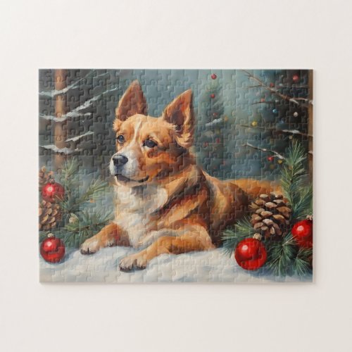 Cute Christmas Puppy Jigsaw Puzzle