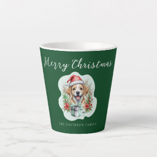 Cute Christmas Puppy  Latte Mug