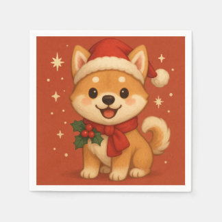 Cute Christmas puppy Napkins