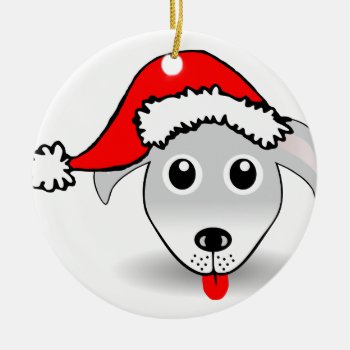 Cute Christmas Puppy Ornaments by OneStopGiftShop at Zazzle