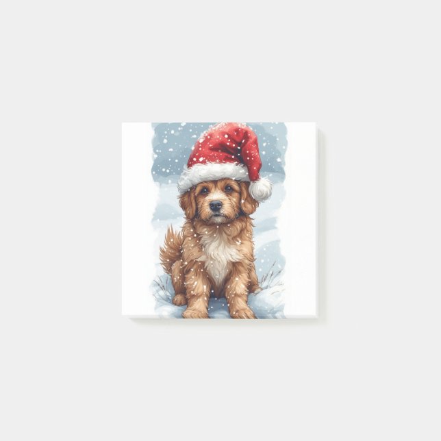 Cute Christmas Puppy  Post-it Notes (Front)