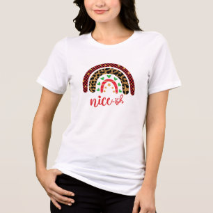 Cute Christmas Quotes Nice-ish Naughty or Nice Tri-Blend Shirt