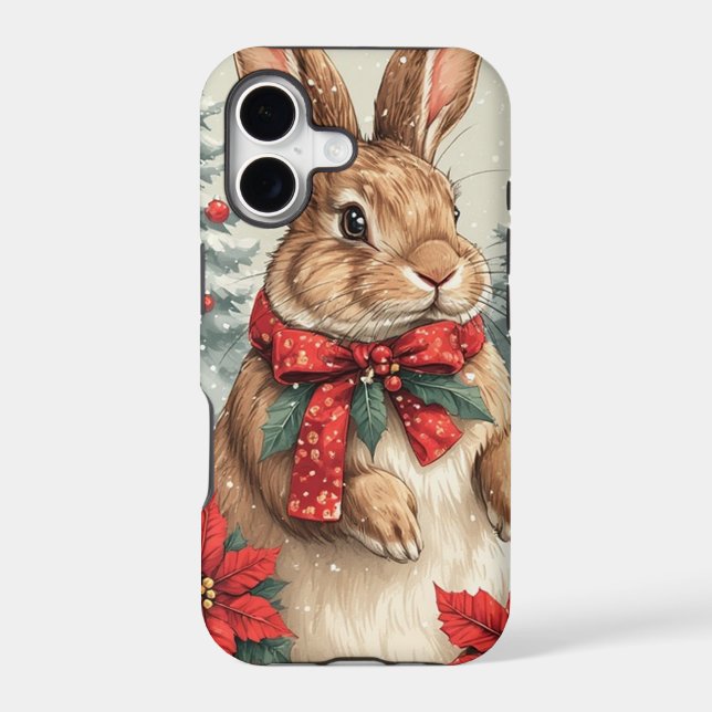 Cute Christmas Rabbit  Case-Mate iPhone Case (Back)