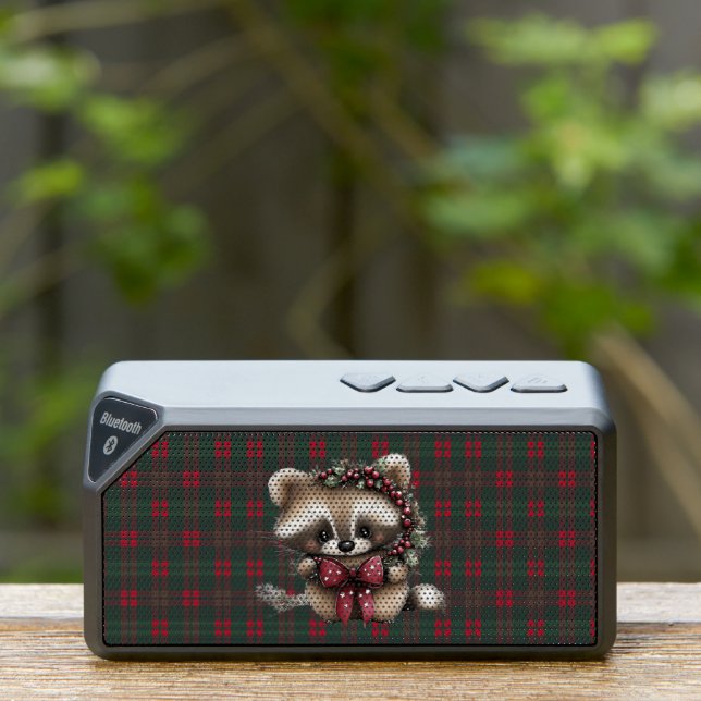 Cute Christmas Raccoon Bluetooth Speaker (Insitu(Outdoor))