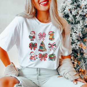 Cute Christmas Reading Book T-Shirt