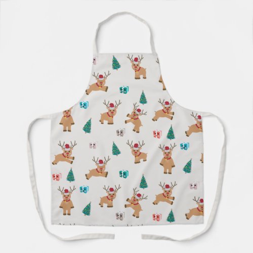 Cute Christmas Reindeer  Apron