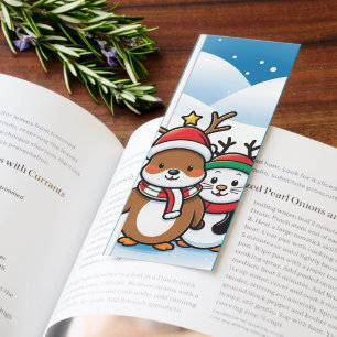 Cute Christmas Reindeer Bookmarks