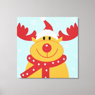 Cute Christmas Reindeer Canvas Print