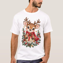 Cute Christmas Reindeer Gift Holiday T-Shirt