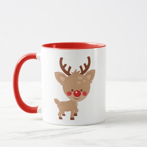 Cute Christmas Reindeer Mug