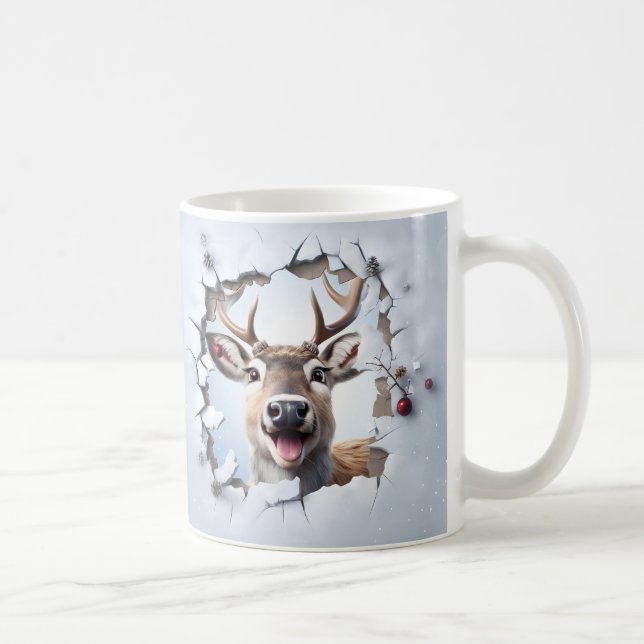 Cute Christmas Reindeer Mug | Cozy Winter Mug  (Right)