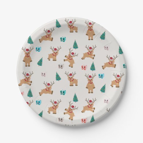 Cute Christmas Reindeer  Paper Plates