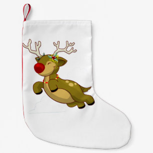 Cute Christmas Reindeer Small Christmas Stocking