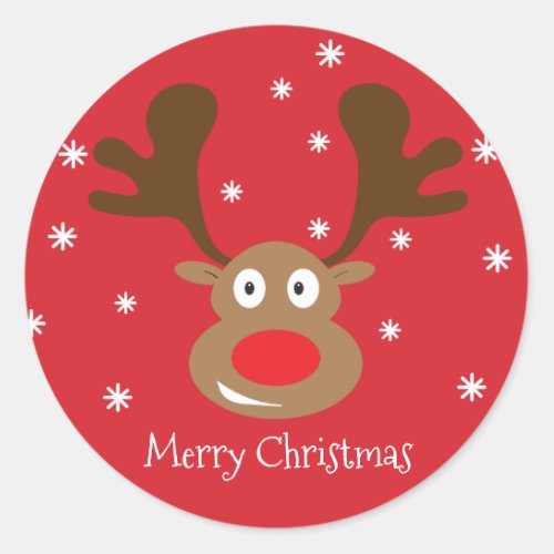 Cute Christmas Reindeer Sticker