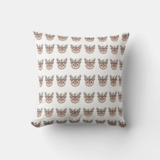 Cute Christmas Reindeer Throw Pillow