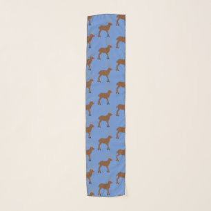 Cute Christmas Reindeer with Red Nose Scarf