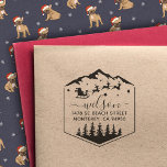 Cute Christmas Sant Claus Return  Self-inking Stamp<br><div class="desc">Get into the holiday spirit with our charming Santa's Sleigh Return Address Stamp! Whether you're sending out Christmas cards, invitations, or just want to add a festive touch to your outgoing mail, this stamp will make your envelopes stand out. Spread holiday cheer with every piece of mail you send. Order...</div>