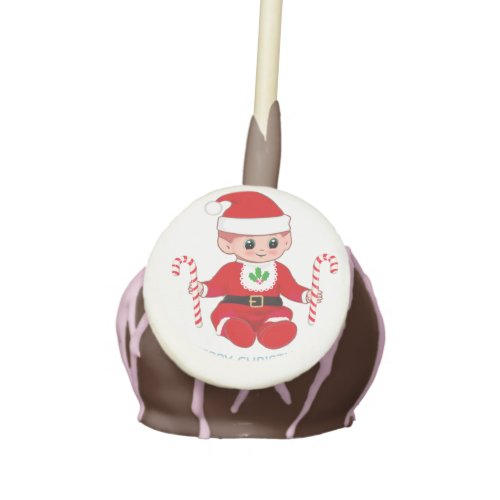 Cute Christmas Santa Baby  Candy Canes Cake Pop