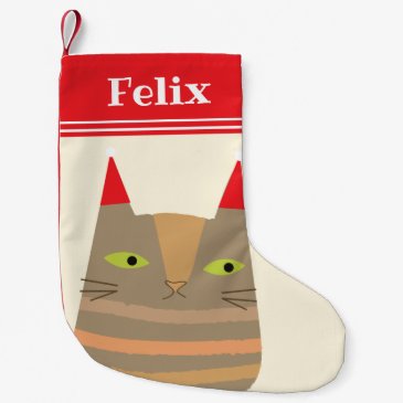 Cute Christmas Santa Cat Cartoon - Personalized