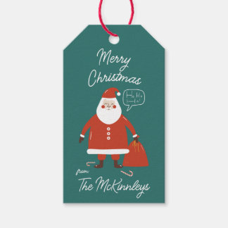 Cute Christmas Santa Claus Ho Ho Ho Customizable Gift Tags