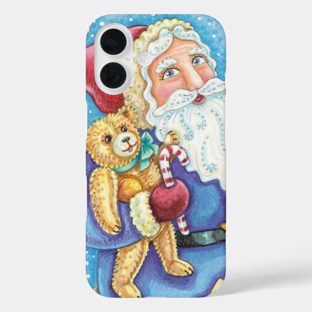 Cute Christmas, Santa Claus on Snowball with Toys Case-Mate iPhone Case (Back)