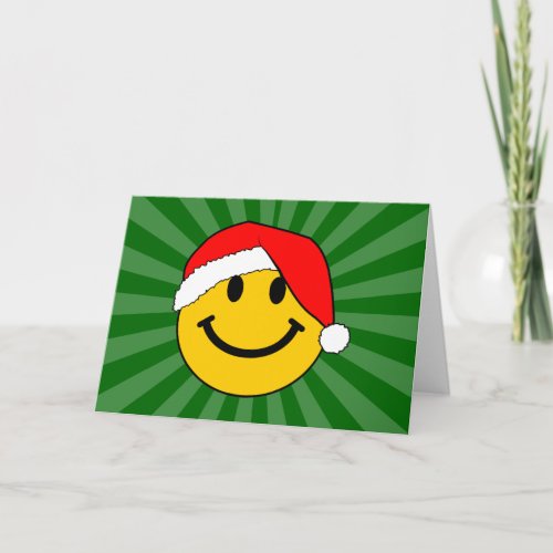 Cute Christmas Santa Happy Face Holiday Card