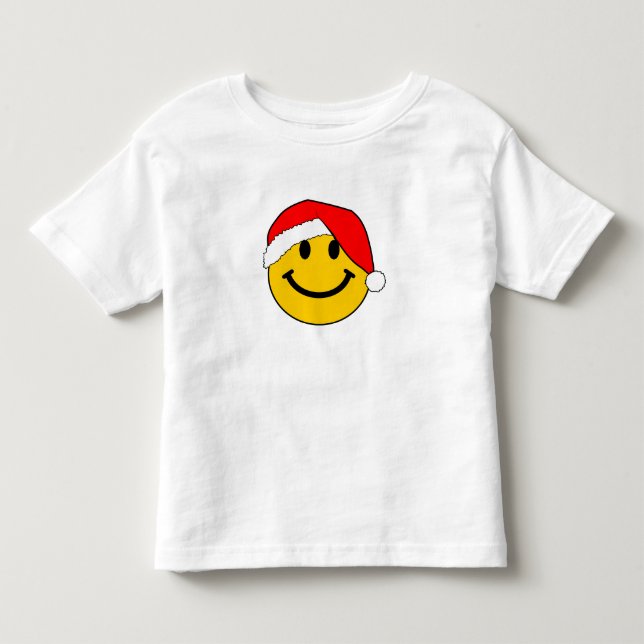 Cute Christmas Santa Happy Face Toddler T-shirt (Front)