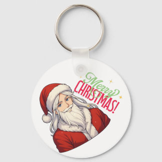 Cute Christmas Santa Keychain
