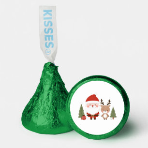 Cute Christmas Santa & Reindeer Hershey®'s Kisses®