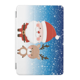 Cute Christmas Santa & Reindeer iPad Mini Cover