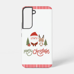 Cute Christmas Santa & Reindeer Samsung Galaxy S22 Case