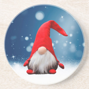 Cute Christmas Santa Snow Stars Drink Coaster