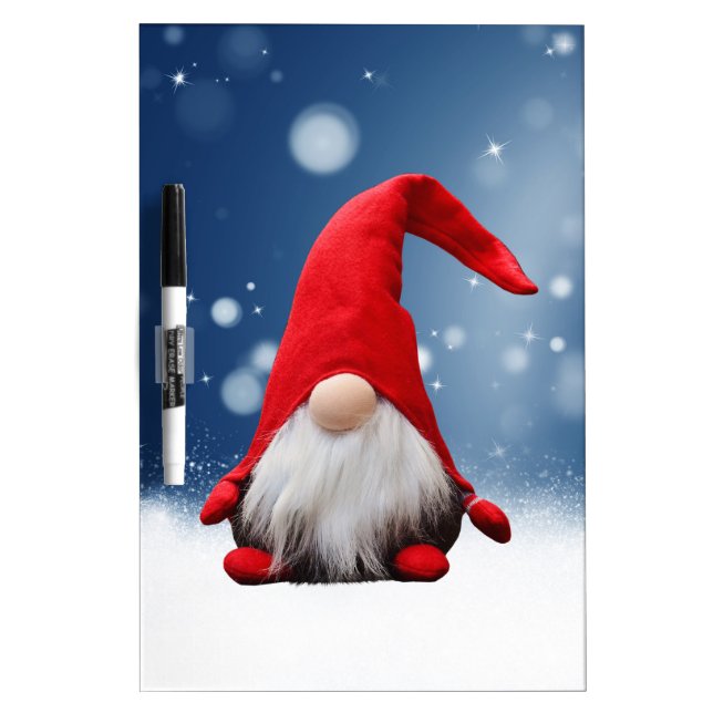 Cute Christmas Santa Snow Stars Dry Erase Board (Front)
