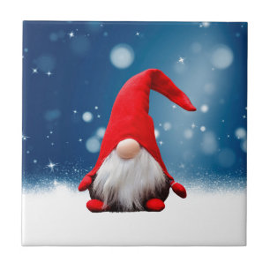 Cute Christmas Santa Snow Stars Tile