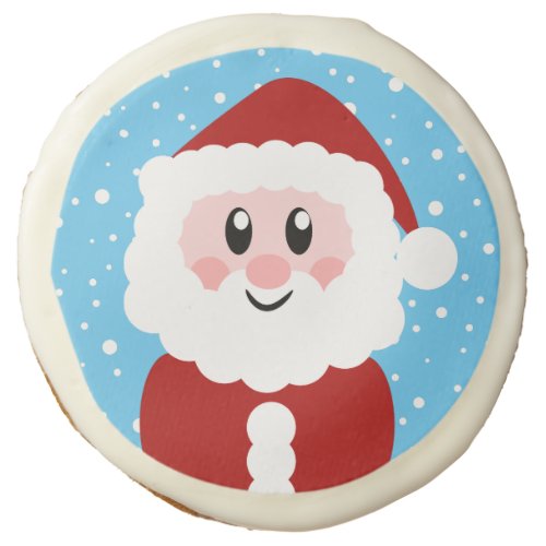 Cute Christmas Santa Sugar Cookie