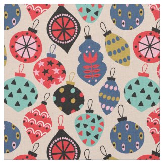 Cute Christmas Season Pattern | Baubles Fabric