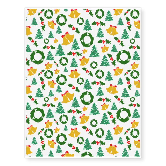 Cute Christmas shapes Temporary Tattoos (Front)