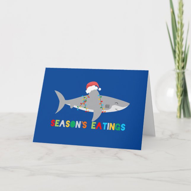 Cute Christmas Shark Card (Front)